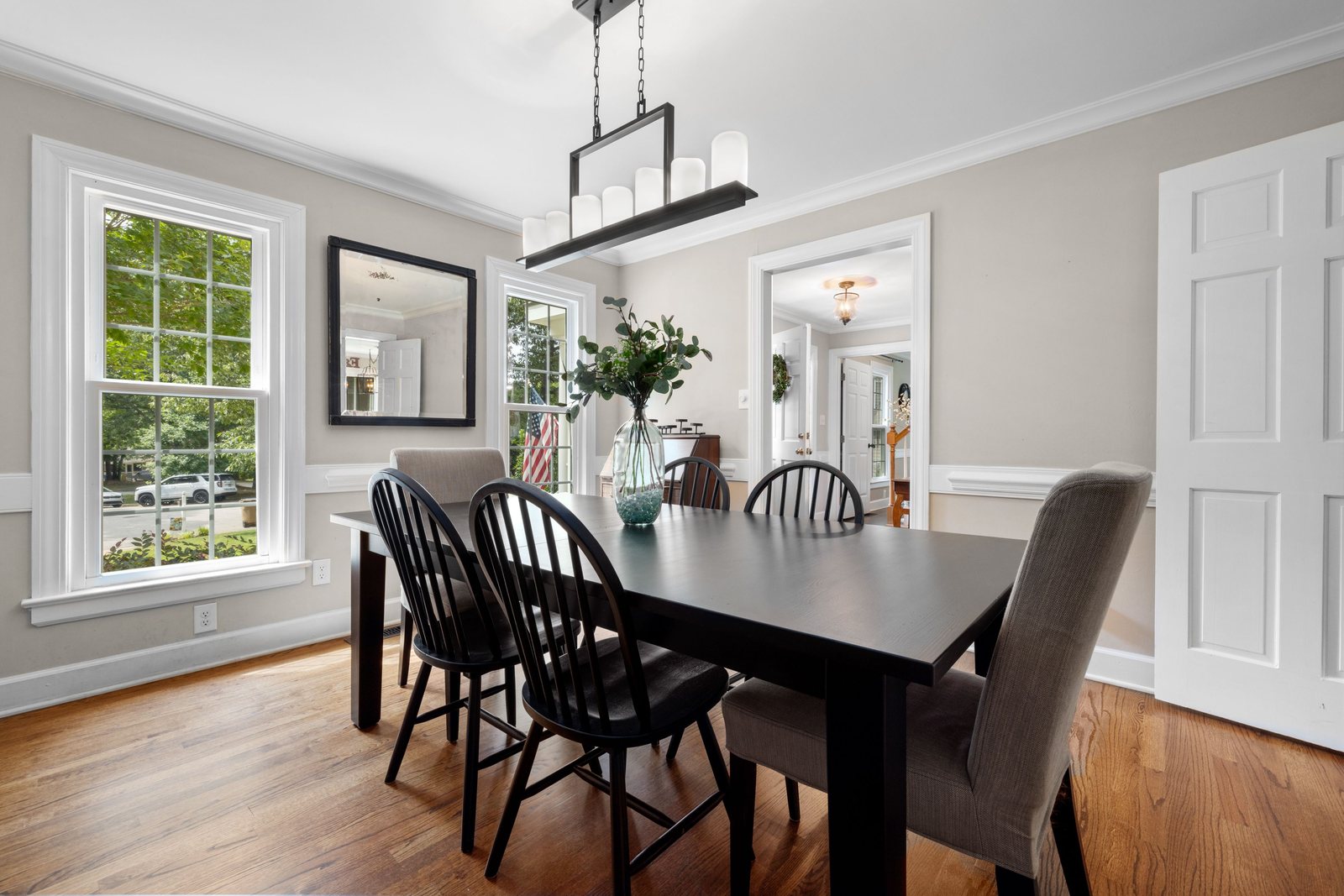 Freshly cleaned residential dining area